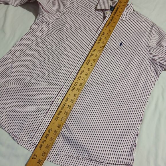 Polo by Ralph Lauren STANTON custom Fit 100% cotton LS dress shirt XL stripe - Picture 12 of 14